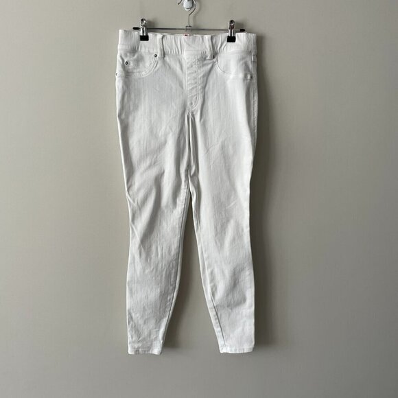 Spanx Every Wear Mid Rise Pull On Casual Ankle Skinny Jeans White Medium - Picture 3 of 8